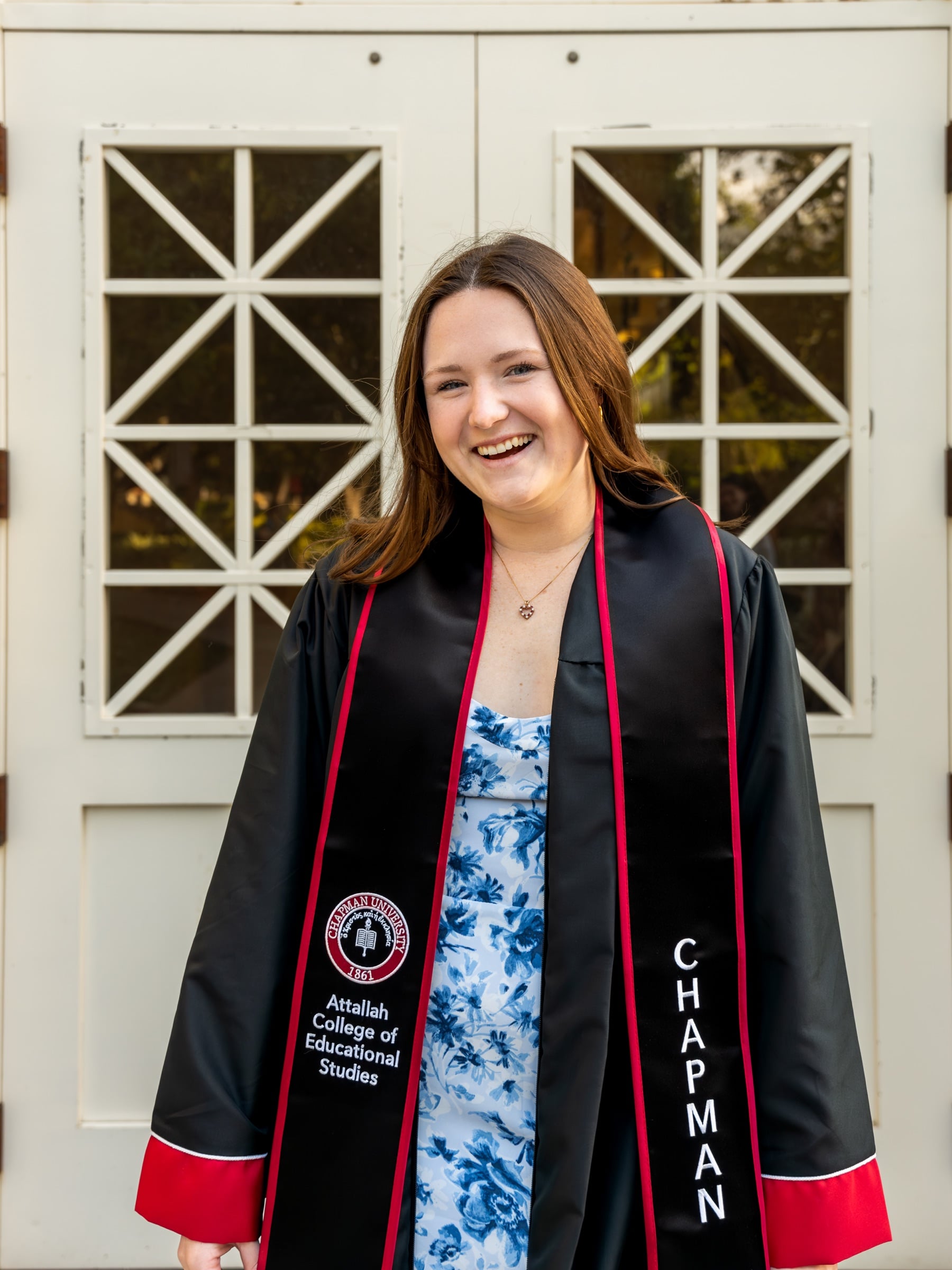 Graduation portrait in cap and gown (06)