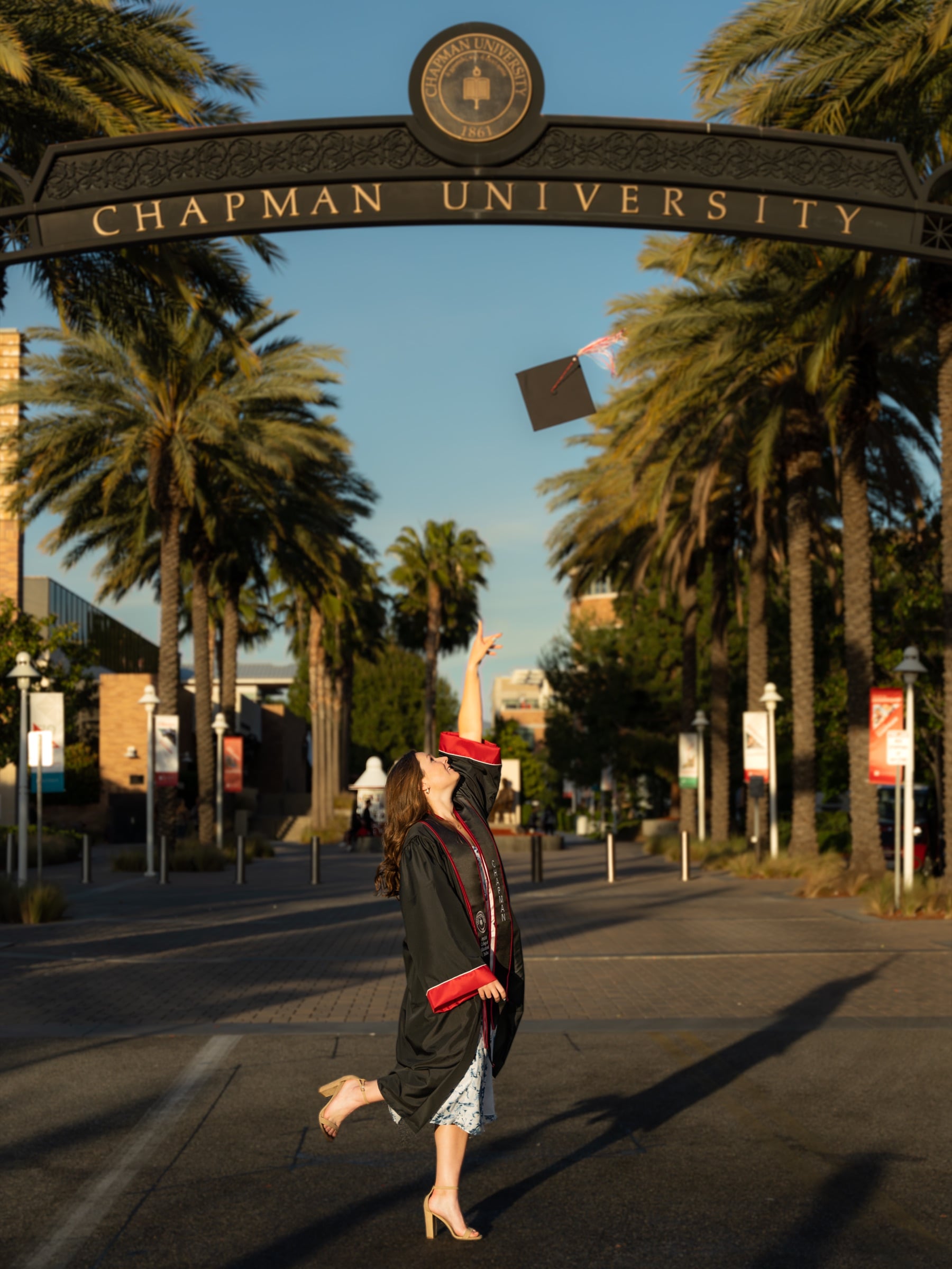 Graduation portrait in cap and gown (07)