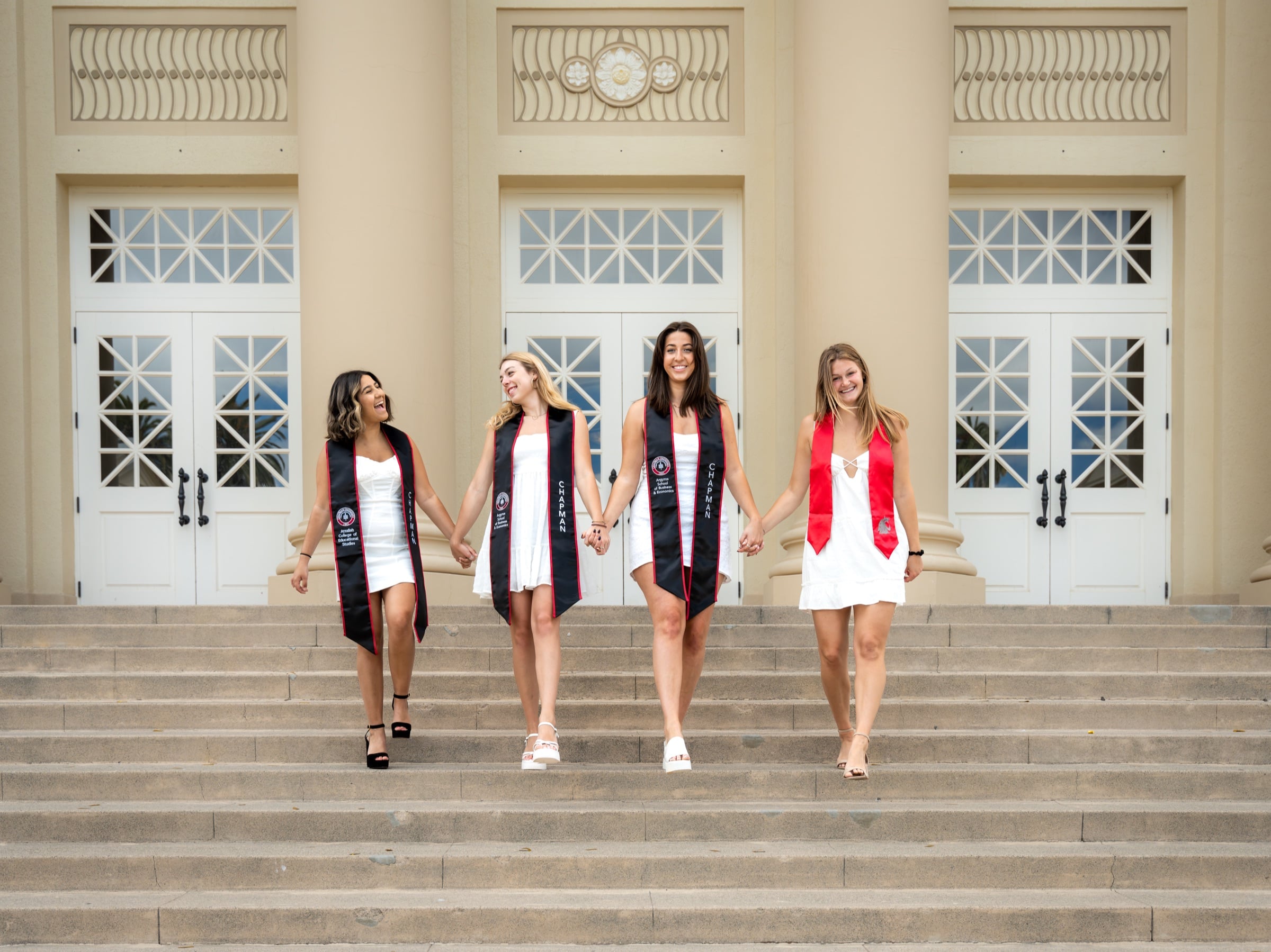 Graduate portrait outdoors at golden hour