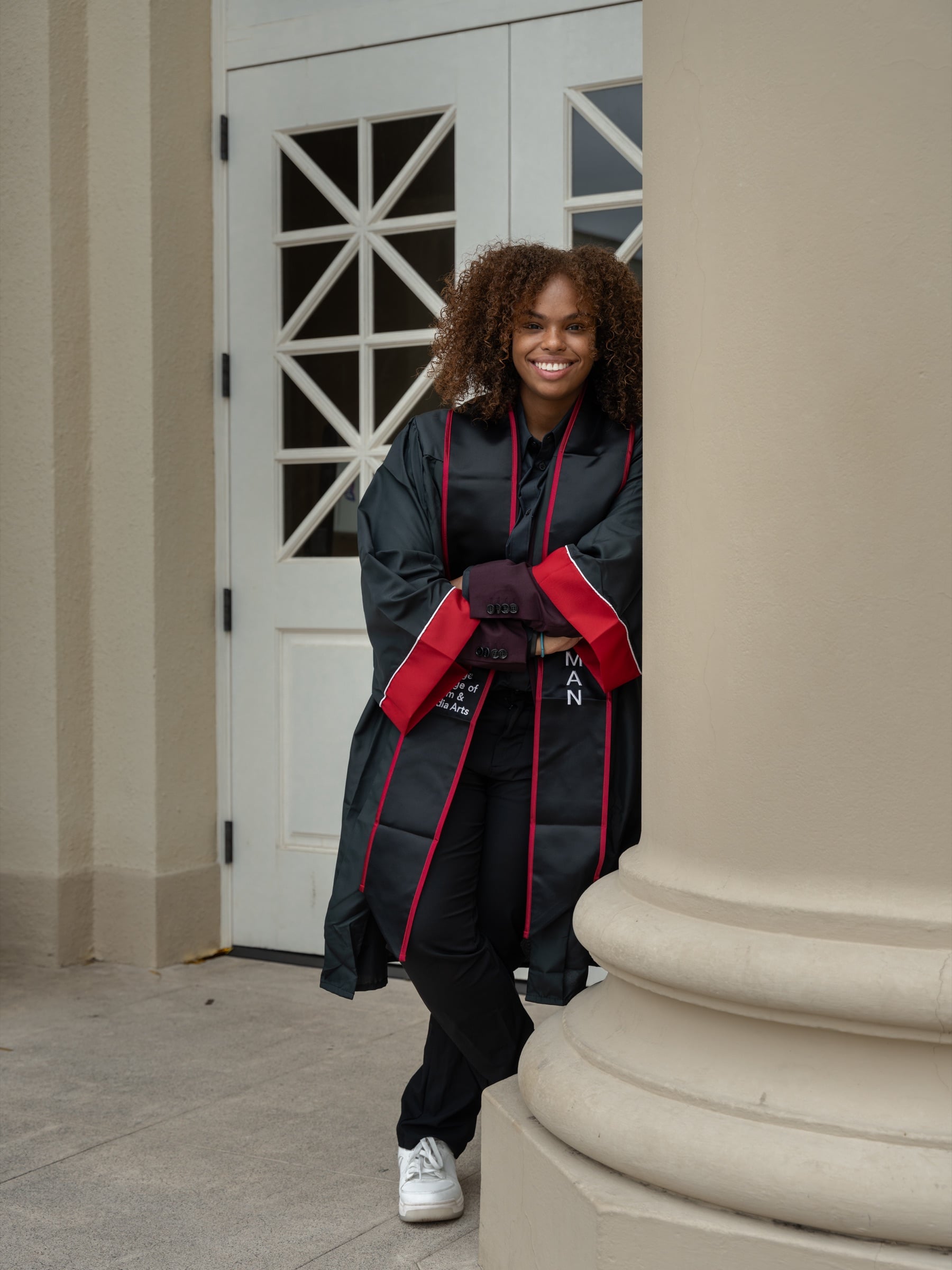 Celebratory graduation portrait